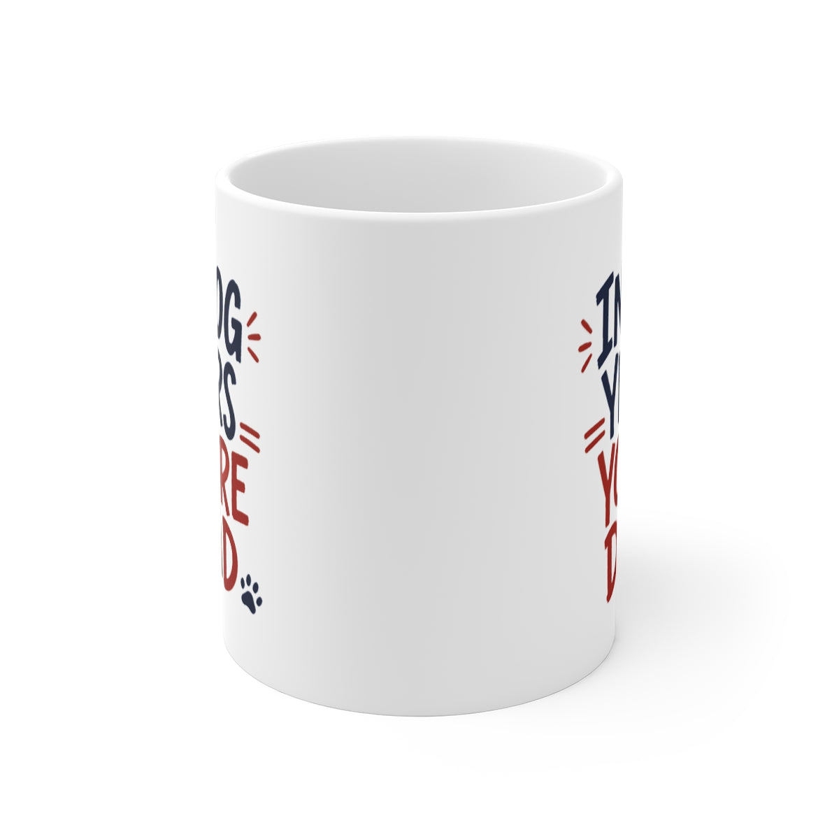 front view of the mug