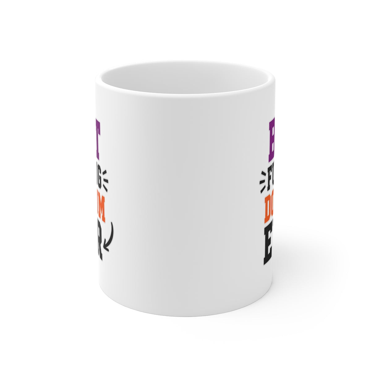 front view of the mug