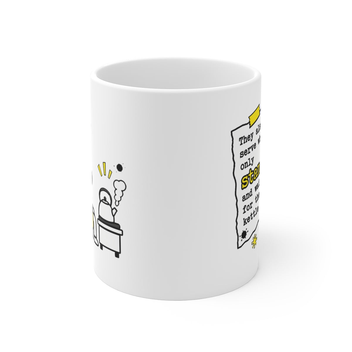 front view of the mug