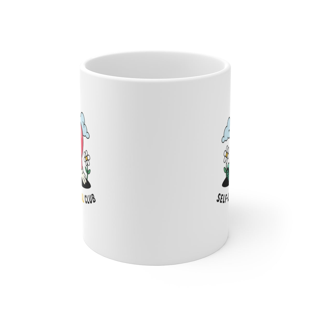 front view of the mug