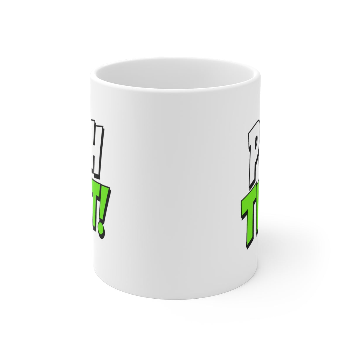front view of the mug