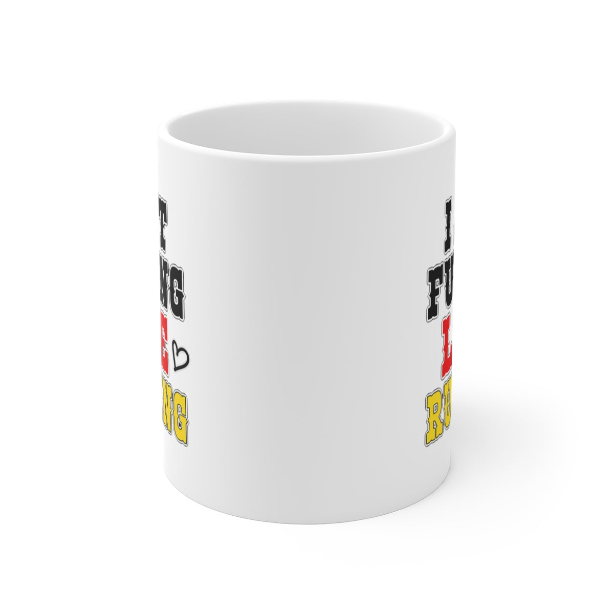 front view of the mug