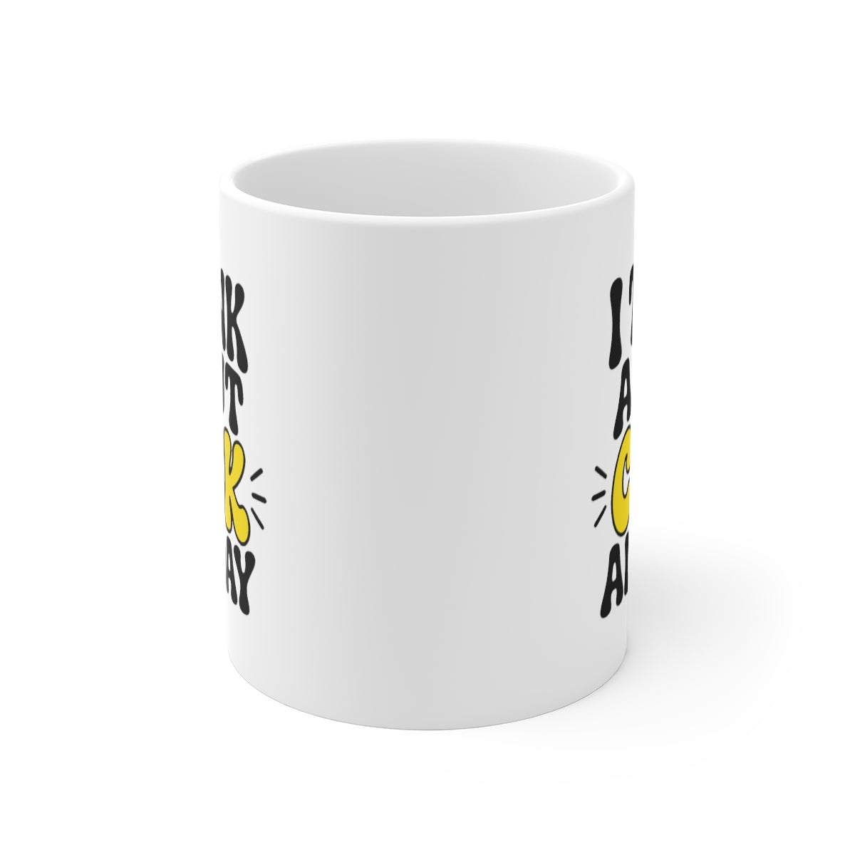 front view of the mug