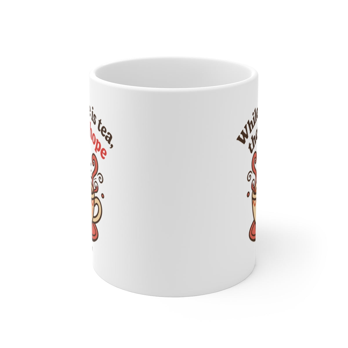 front view of the mug