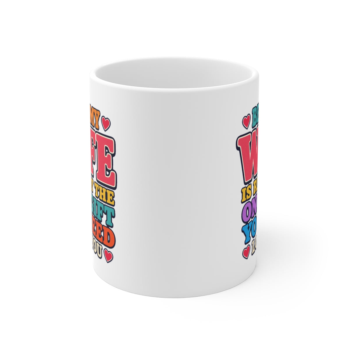 front view of the mug