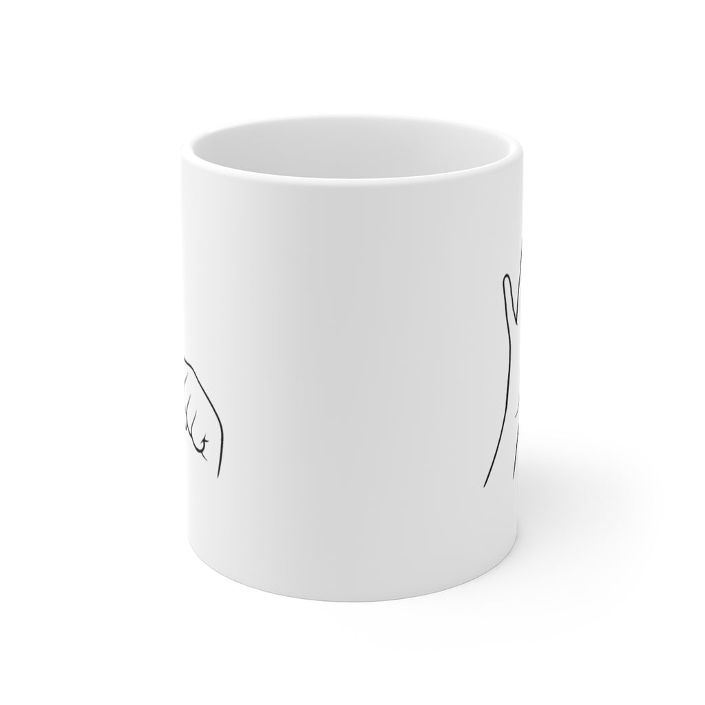 front view of the mug