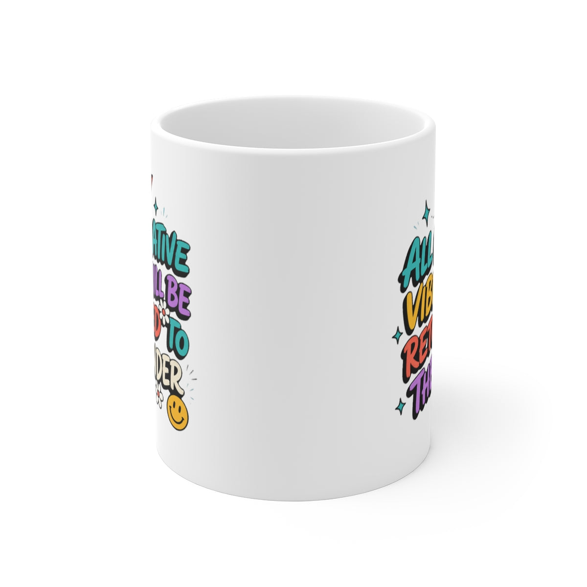 front view of the mug