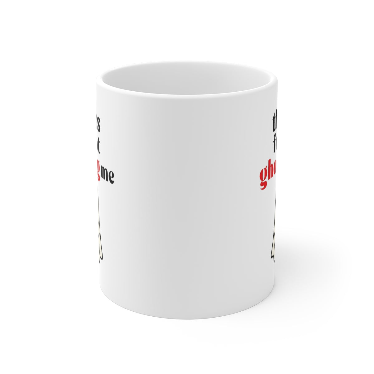 front view of the mug