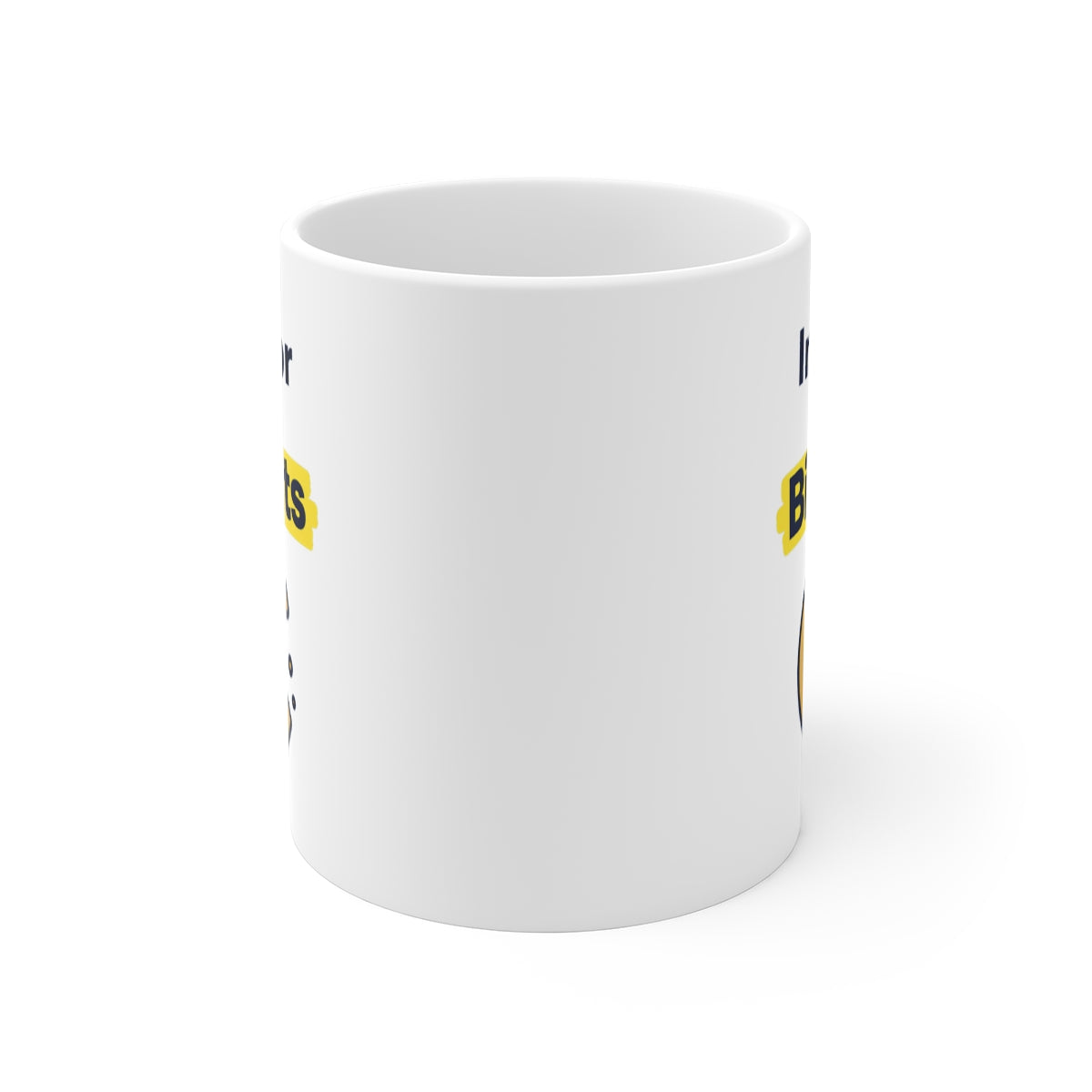 front view of the mug