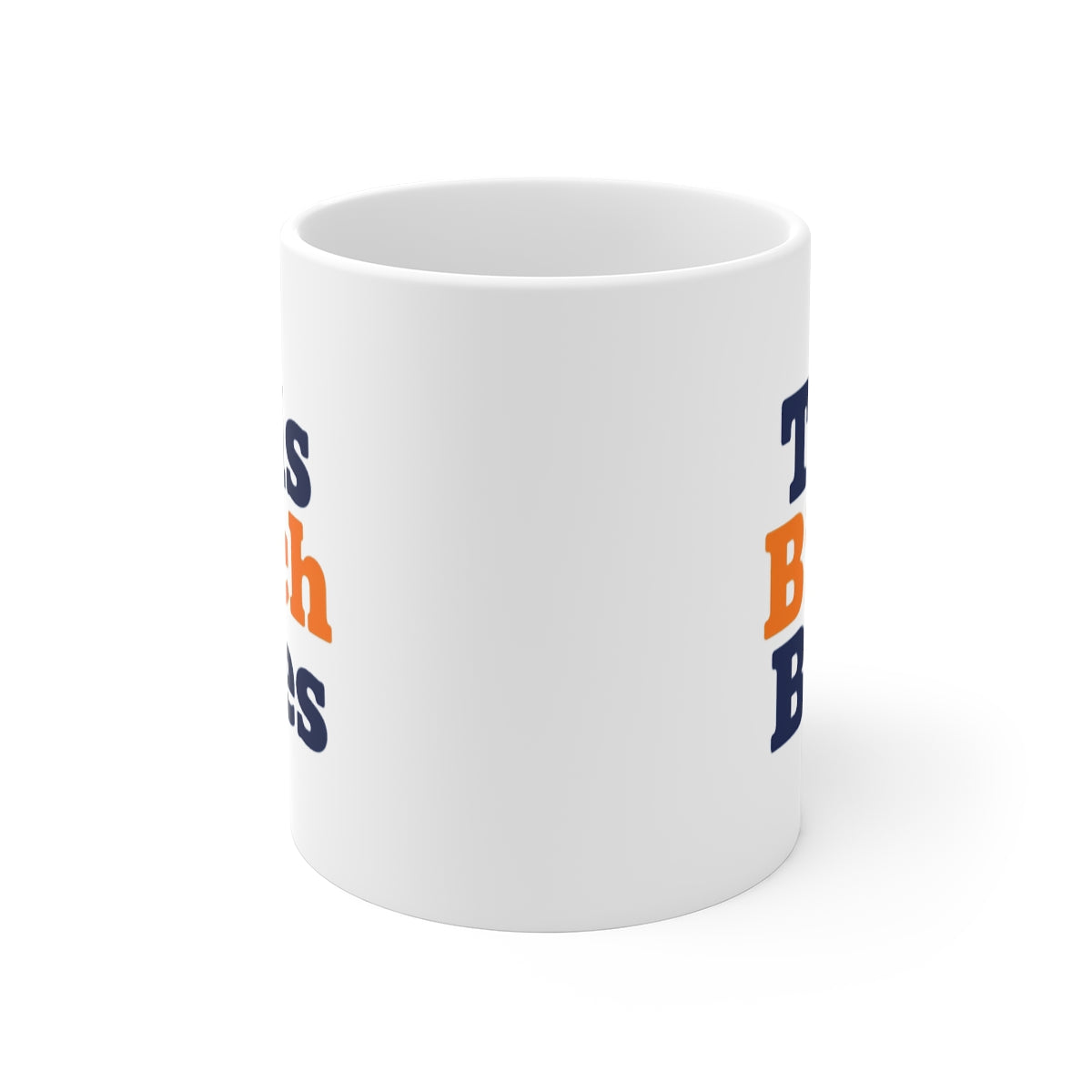 front view of the mug