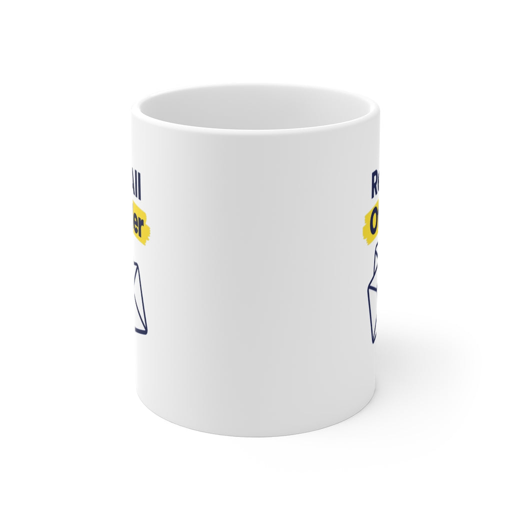 front view of the mug