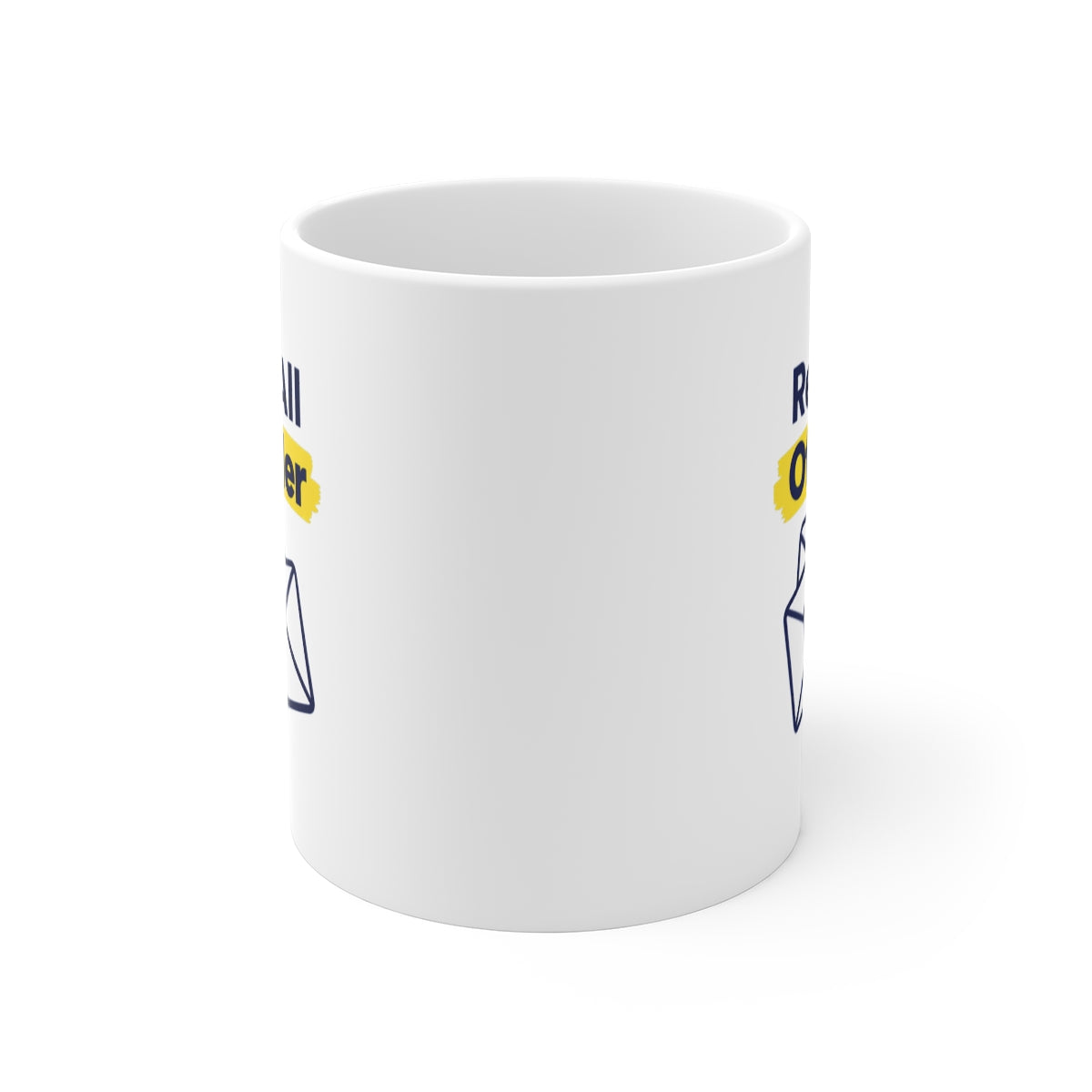 front view of the mug