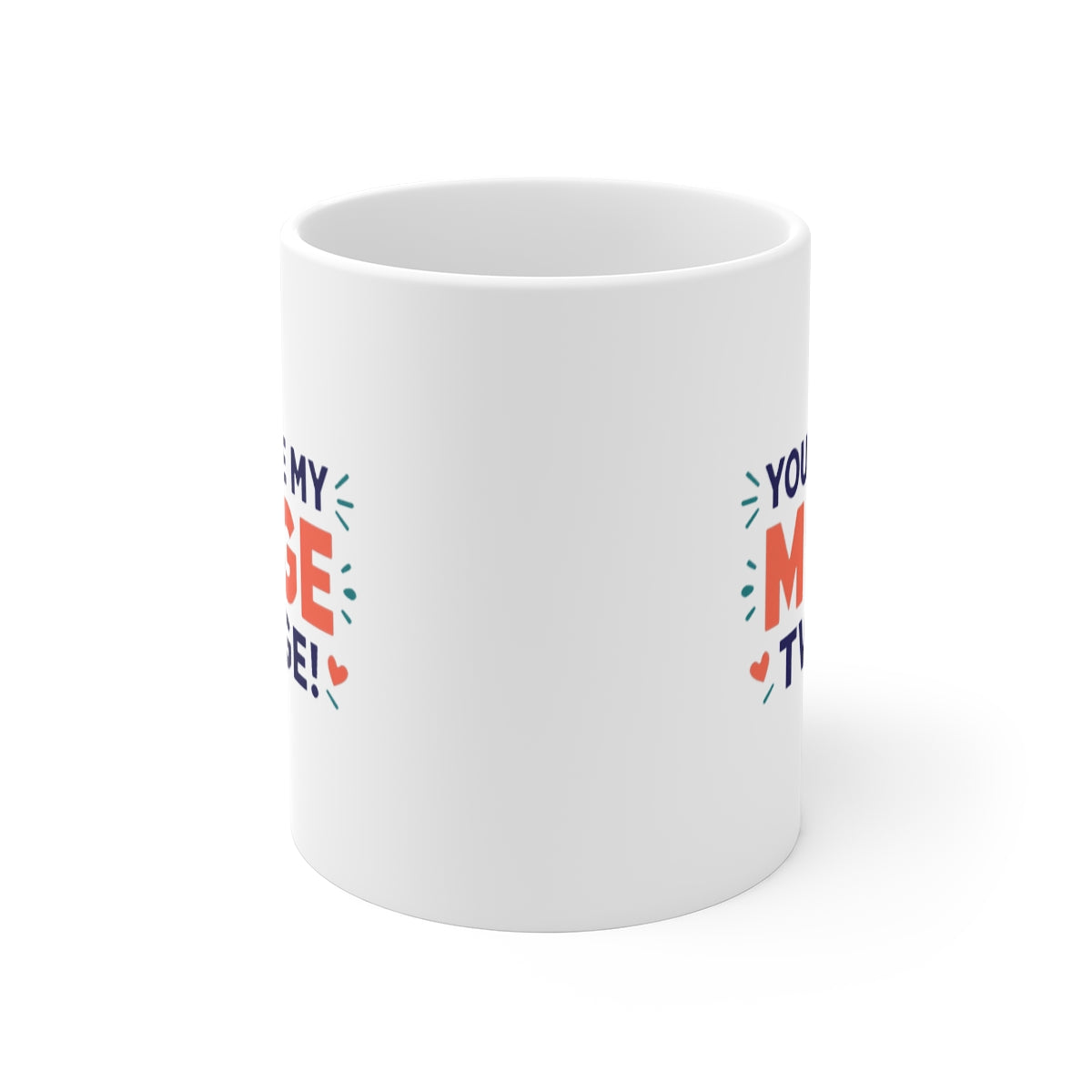 front view of the mug