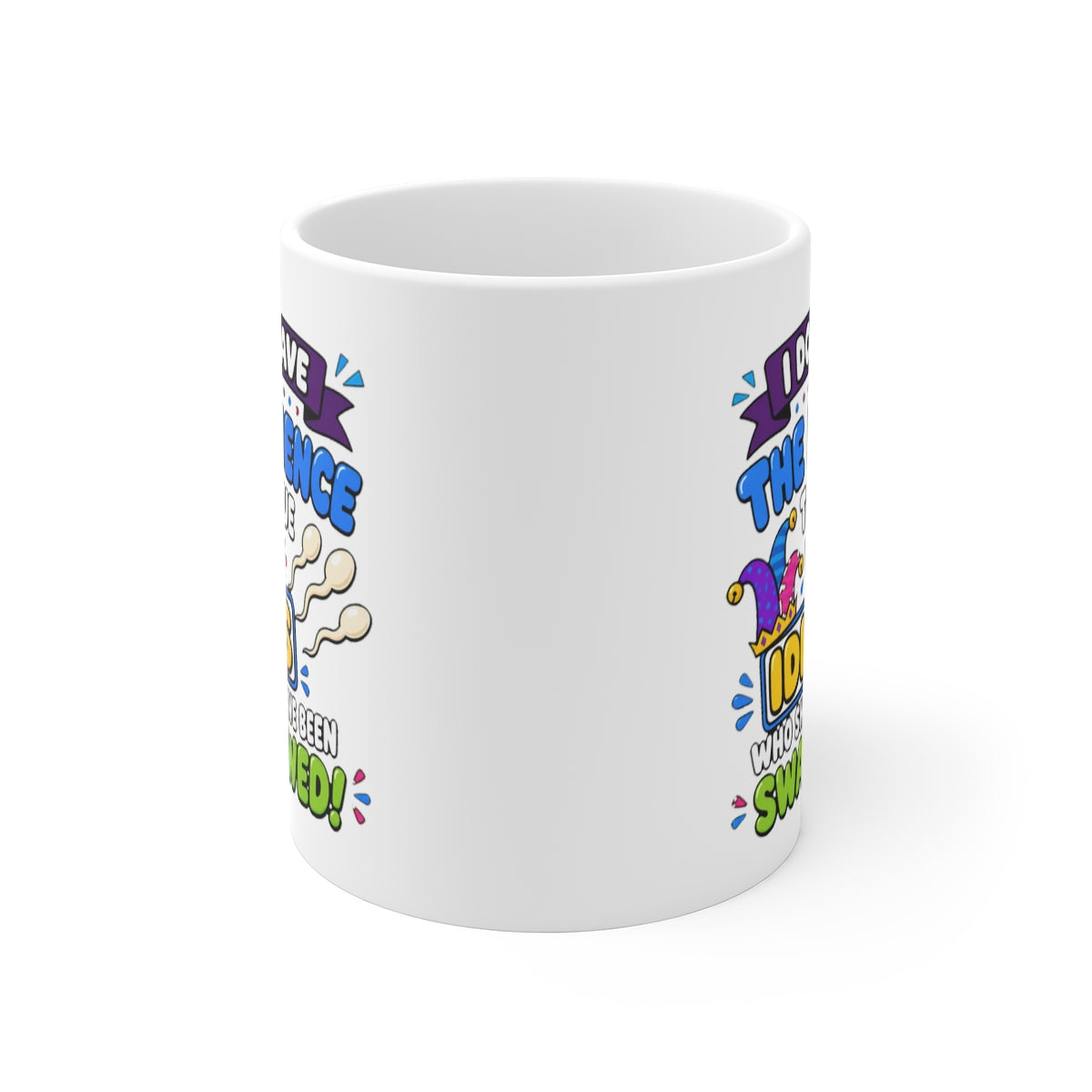 front view of the mug