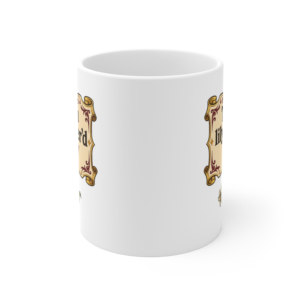 front view of the mug