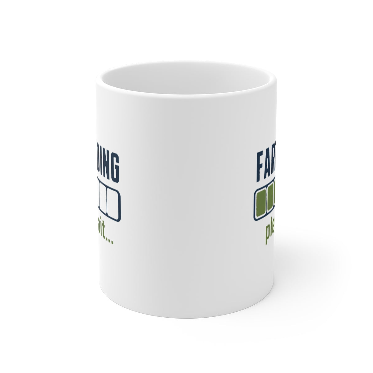 front view of the mug
