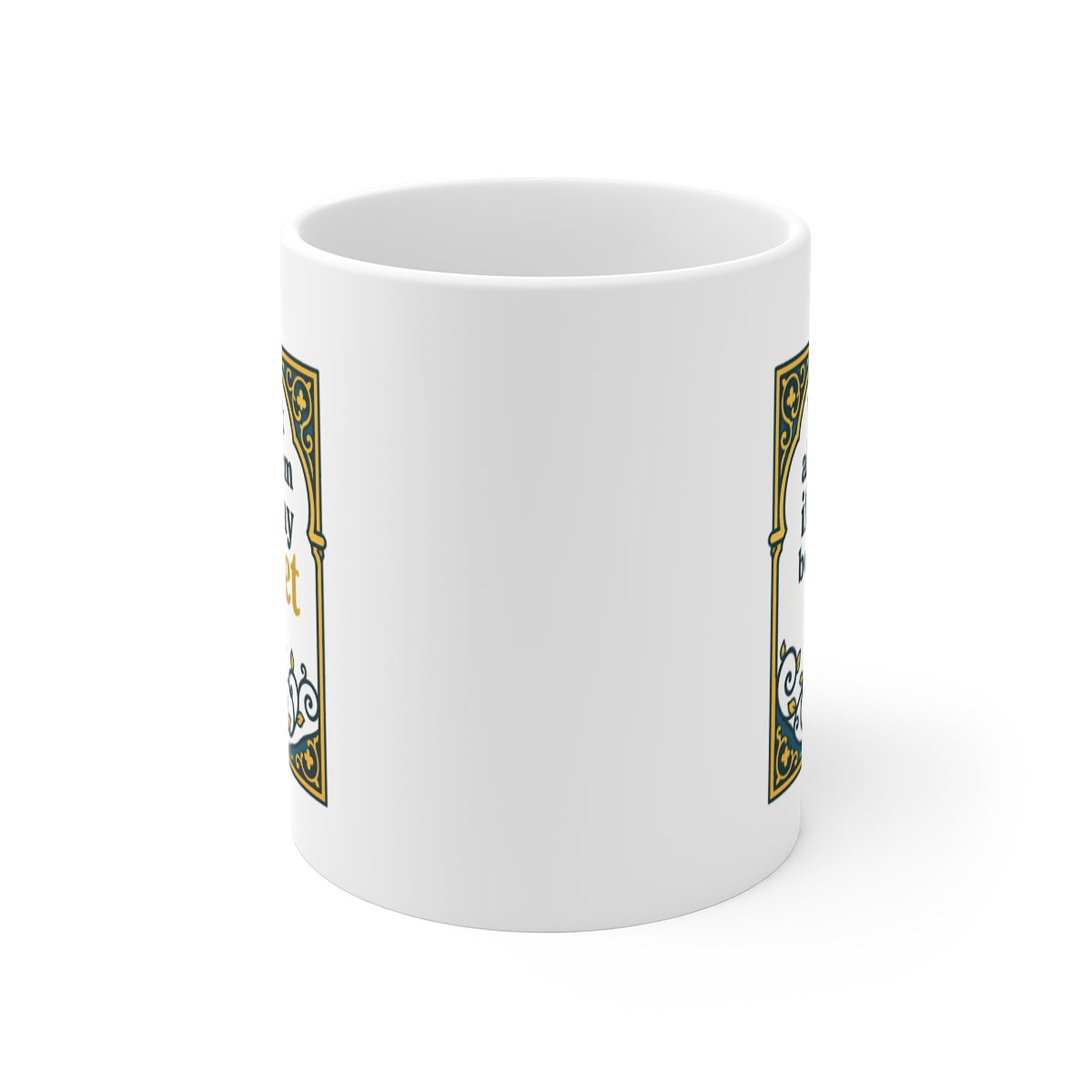 front view of the mug