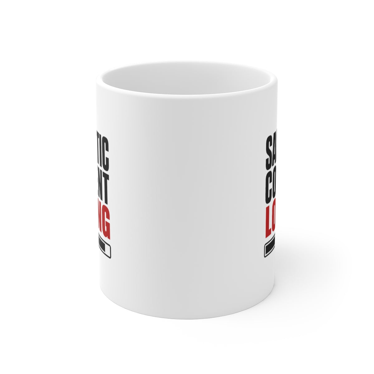 front view of the mug