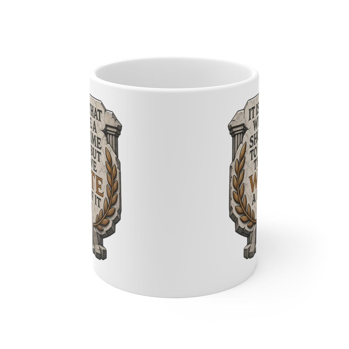 front view of the mug