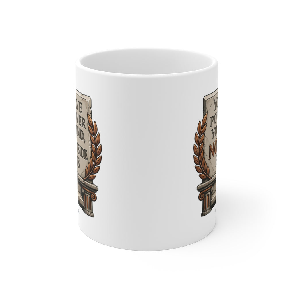 front view of the mug