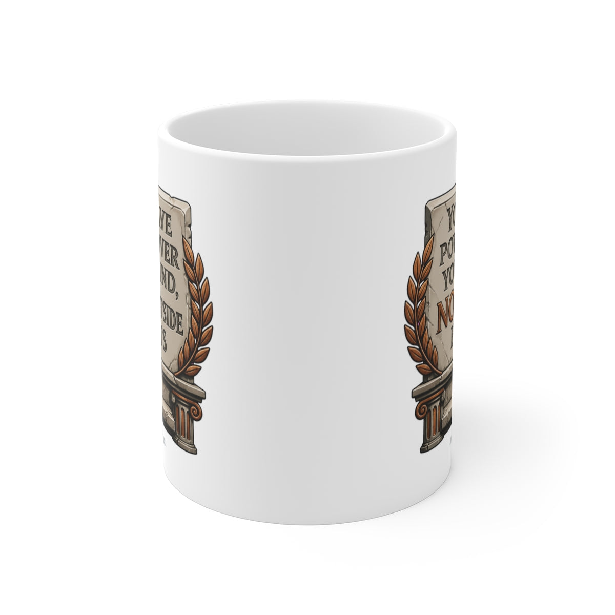 front view of the mug
