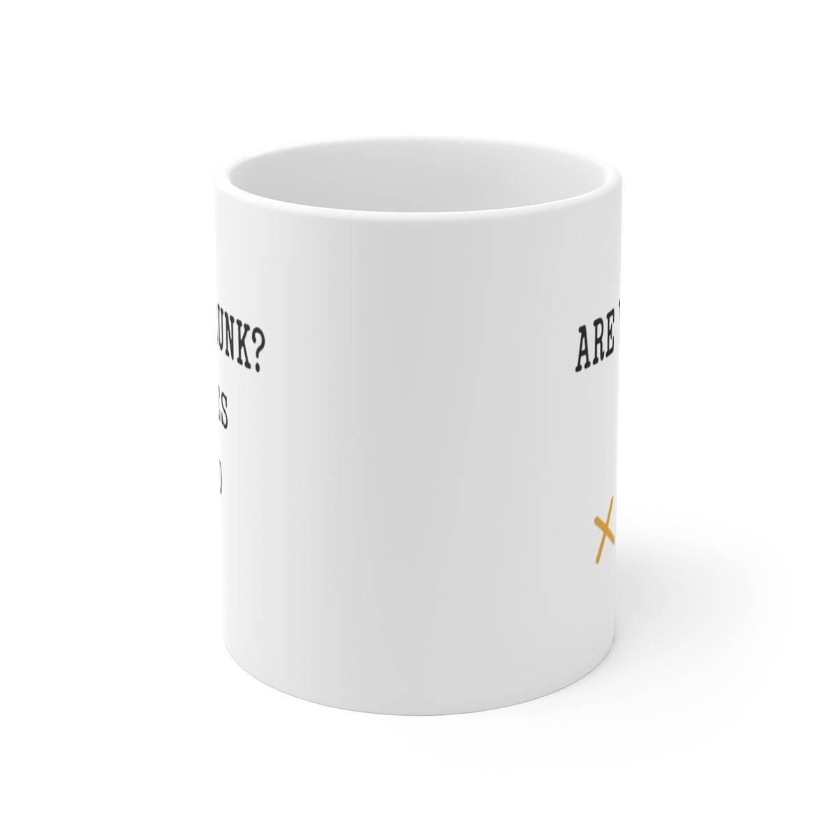 front view of the mug