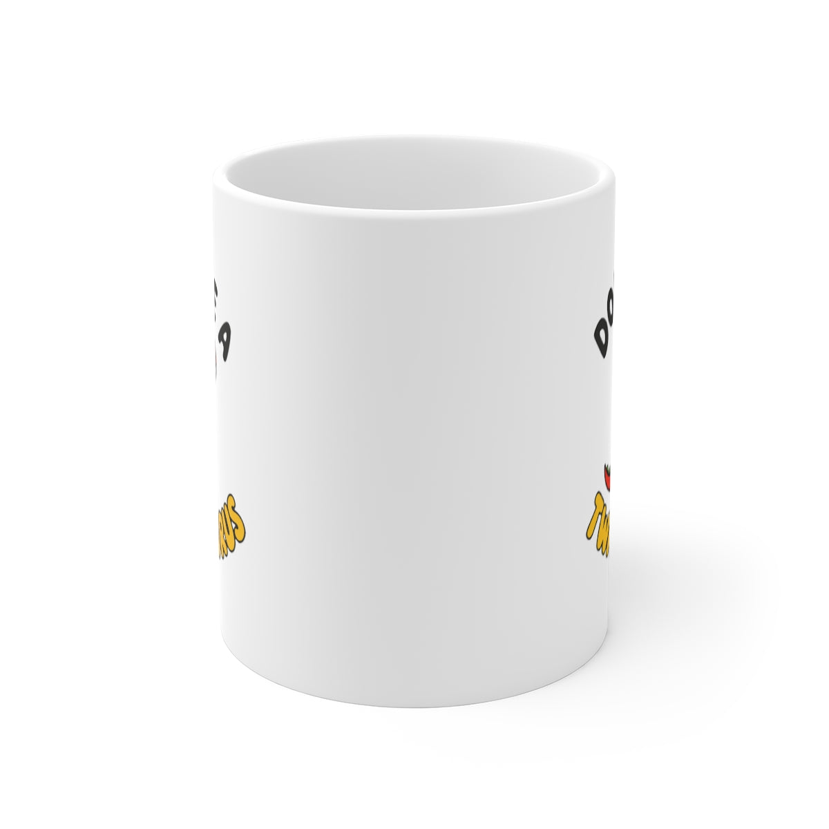 front view of the mug