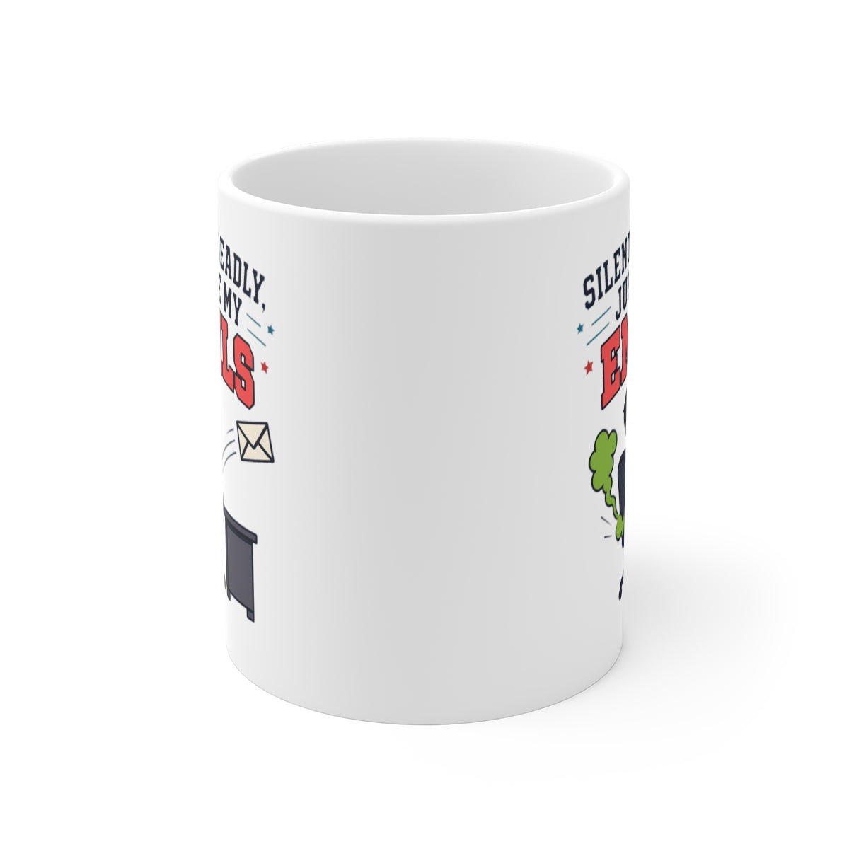 front view of the mug