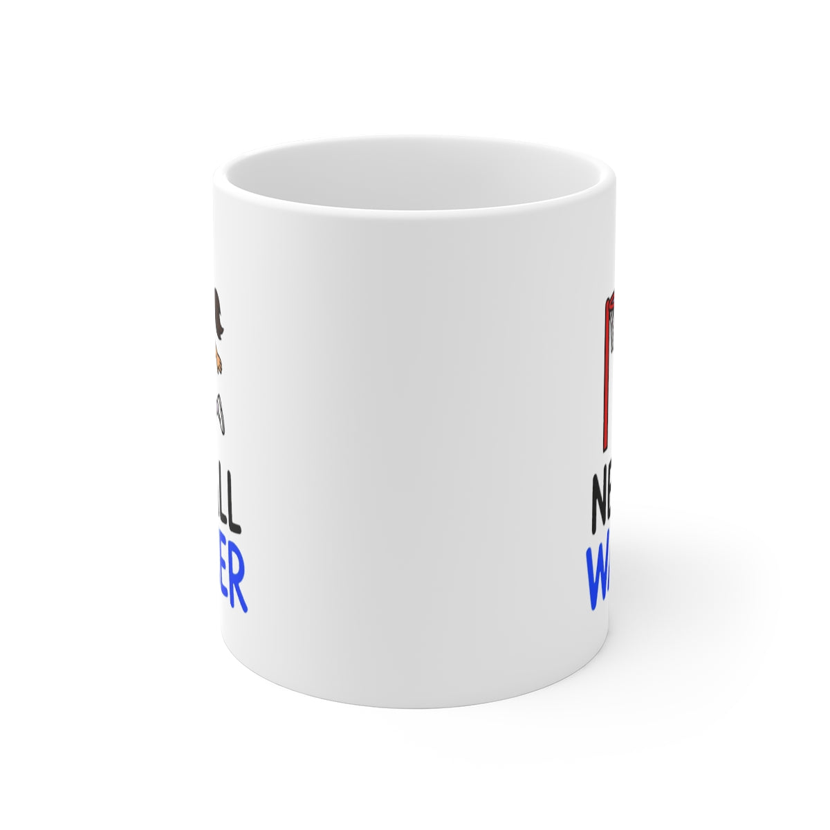 front view of the mug
