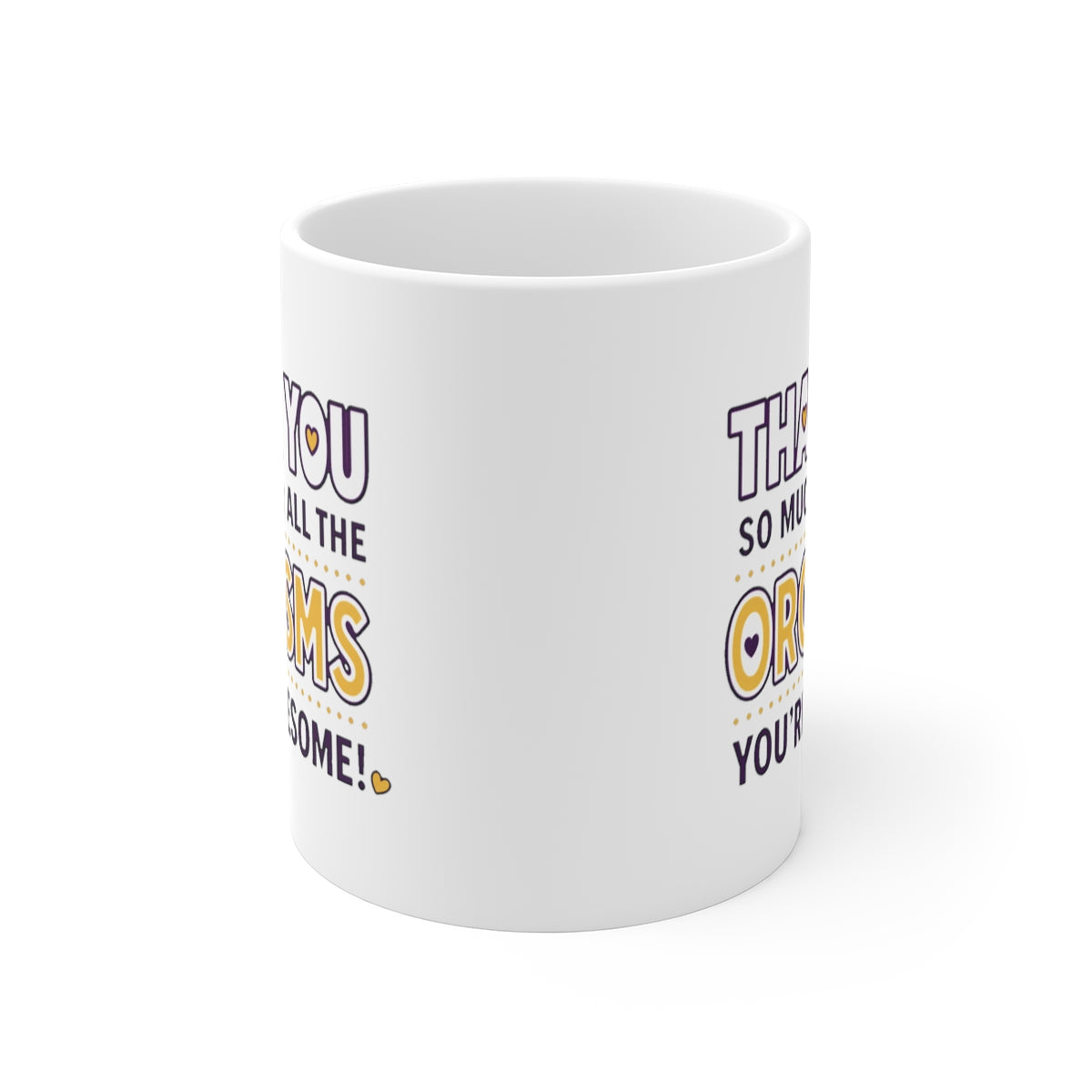 front view of the mug