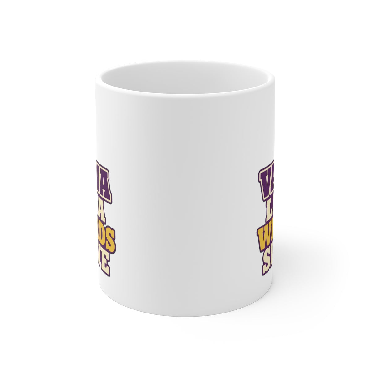 front view of the mug