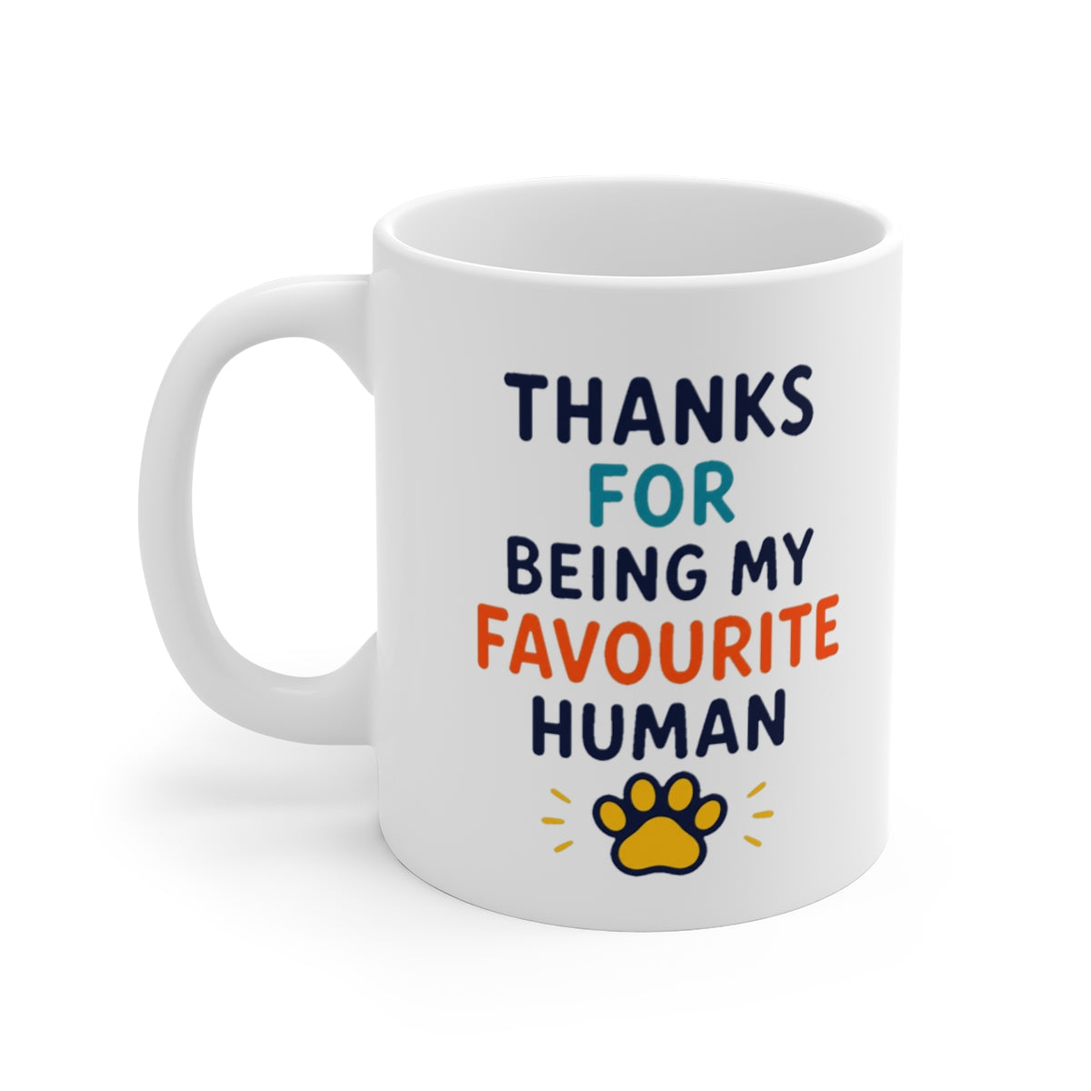 left view of the mug