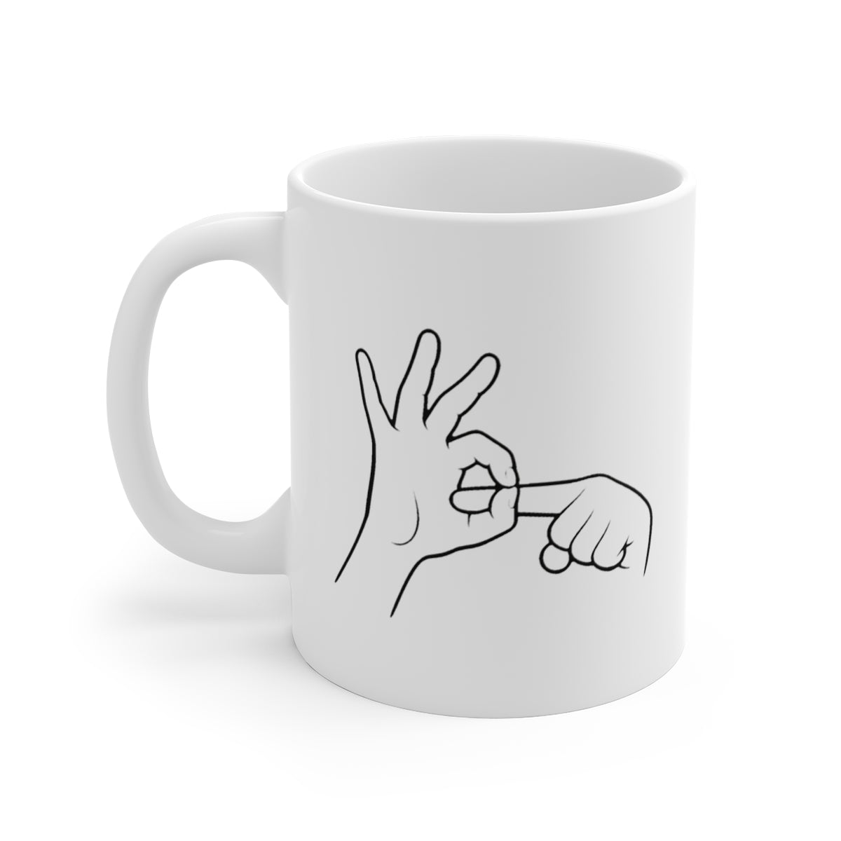 left view of the mug