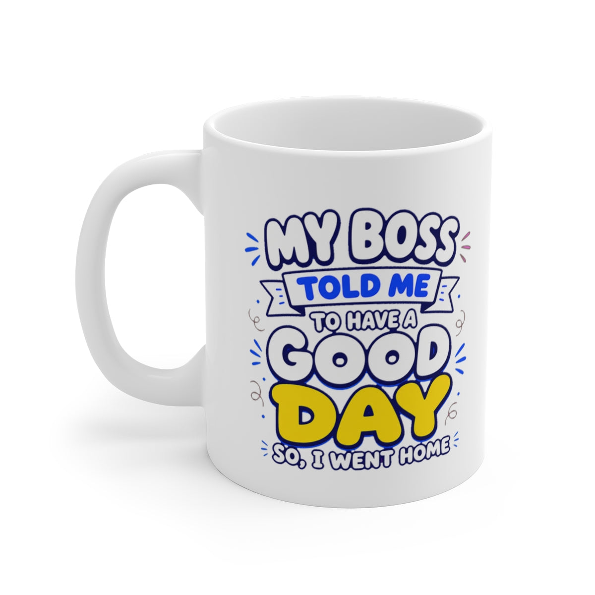 left view of the mug